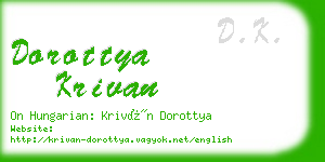 dorottya krivan business card